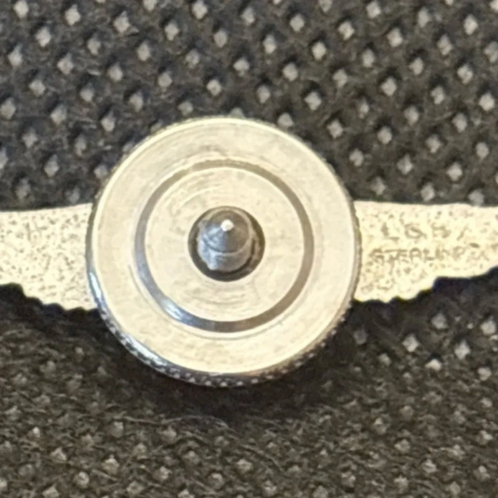 Republic Aviation Sterling Silver & Blue Enamel Lapel Pin‎ Airplane Wings 1950s